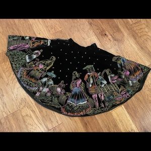 Hand painted 1950s Mexican skirt
